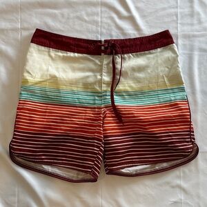 Men’s Mossimo Supply Co. Multicolor Striped Board Shorts